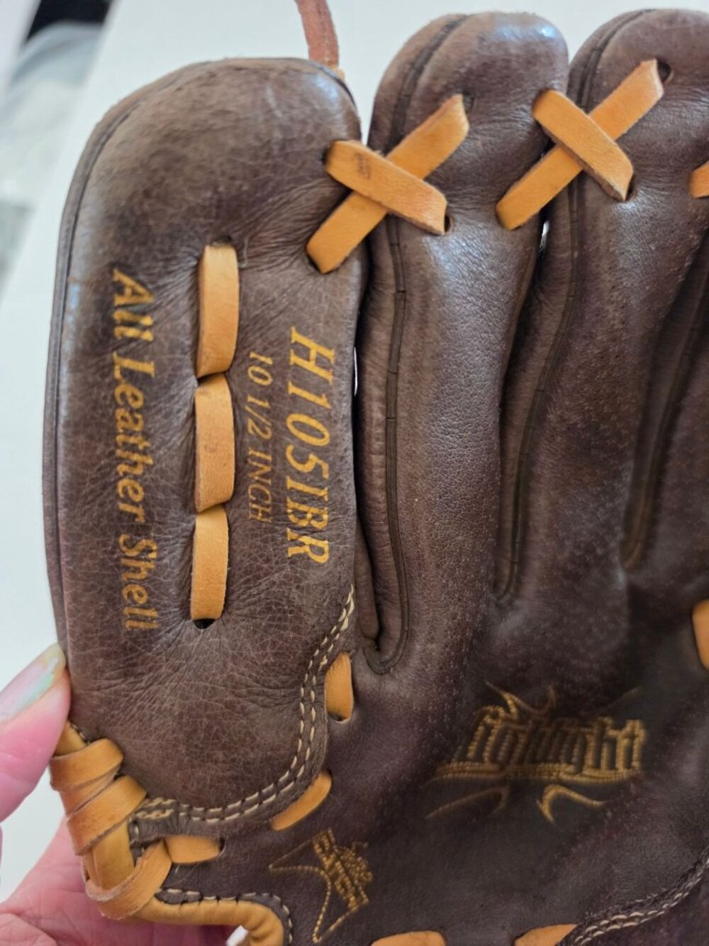 Rawlings Highlight Series H105BR 10.5” Youth Baseball Glove All Leather Shell RH - Picture 7 of 9